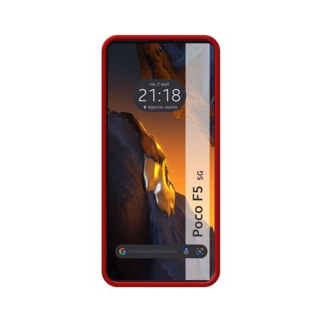 Funda Silicona Líquida Ultra Suave para Xiaomi Poco F5 5G color Roja