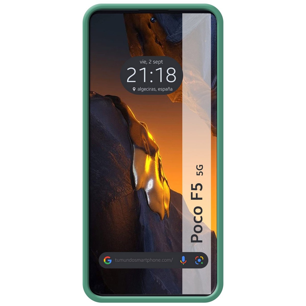 Funda Silicona Líquida Ultra Suave para Xiaomi Poco F5 5G color Verde
