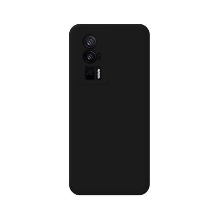 Funda Silicona Líquida Ultra Suave para Xiaomi Poco F5 Pro 5G color Negra