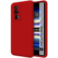 Funda Silicona Líquida Ultra Suave para Xiaomi Poco F5 Pro 5G color Roja