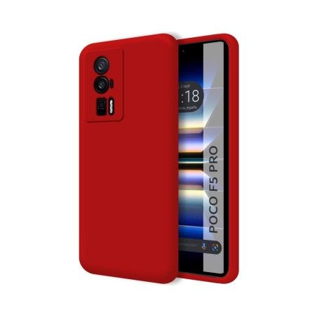 Funda Silicona Líquida Ultra Suave para Xiaomi Poco F5 Pro 5G color Roja