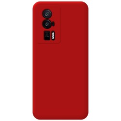 Funda Silicona Líquida Ultra Suave para Xiaomi Poco F5 Pro 5G color Roja 2