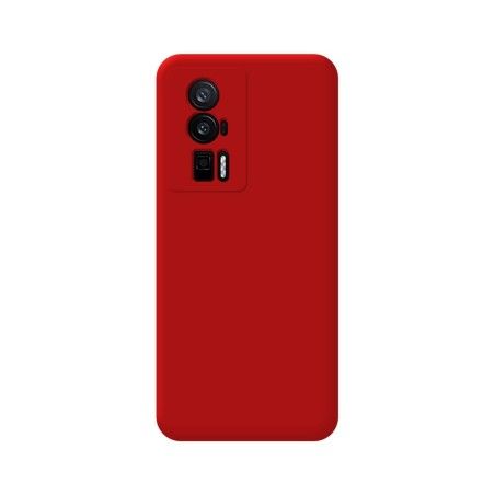 Funda Silicona Líquida Ultra Suave para Xiaomi Poco F5 Pro 5G color Roja