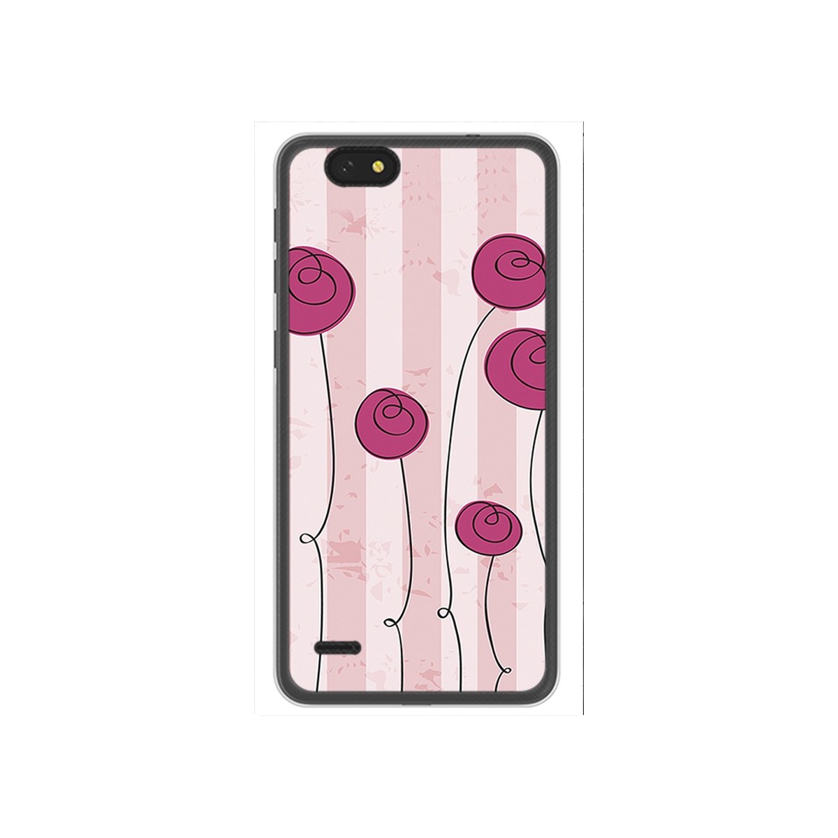 Funda Gel Tpu para Zte Blade A330 Diseño Flores Vintage Dibujos