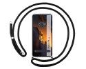 Funda Colgante Transparente para Xiaomi Poco F5 5G con Cordon Negro