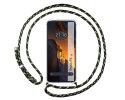 Funda Colgante Transparente para Xiaomi Poco F5 5G con Cordon Verde / Dorado
