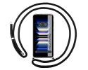 Funda Colgante Transparente para Xiaomi Poco F5 Pro 5G con Cordon Negro