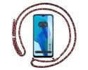 Funda Colgante Transparente para Oppo A16K con Cordon Rosa / Dorado