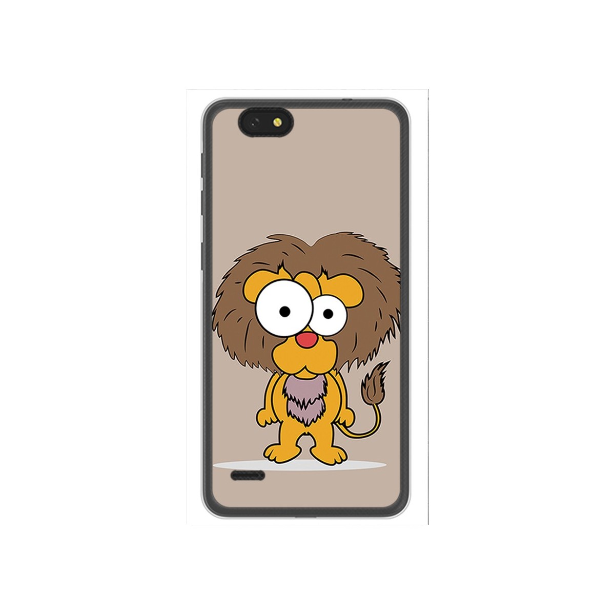 Funda Gel Tpu para Zte Blade A330 Diseño Leon Dibujos