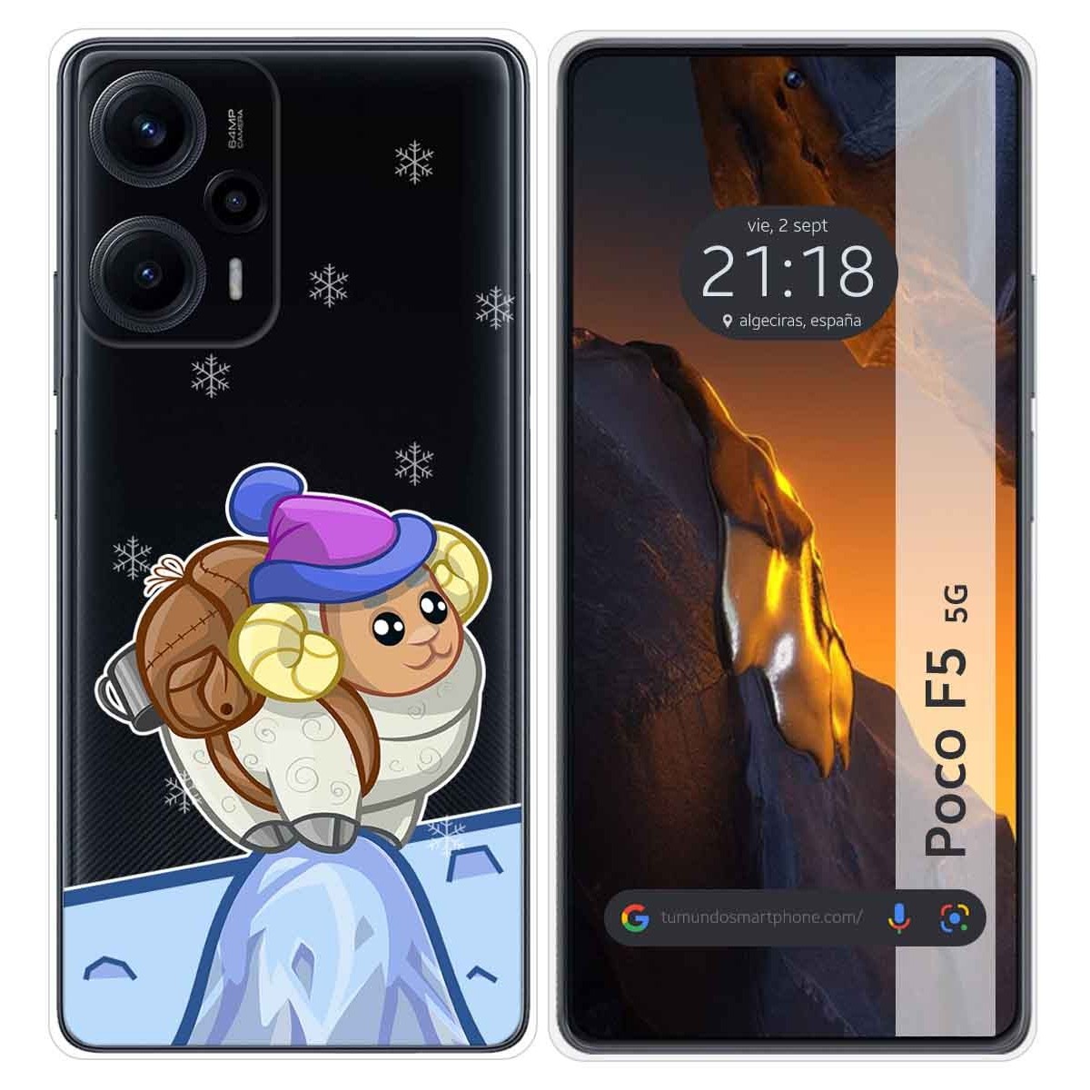 Funda Silicona Transparente para Xiaomi Poco F5 5G diseño Cabra Dibujos