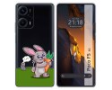 Funda Silicona Transparente para Xiaomi Poco F5 5G diseño Conejo Dibujos