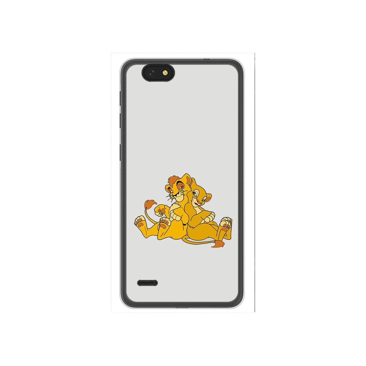 Funda Gel Tpu para Zte Blade A330 Diseño Leones Dibujos
