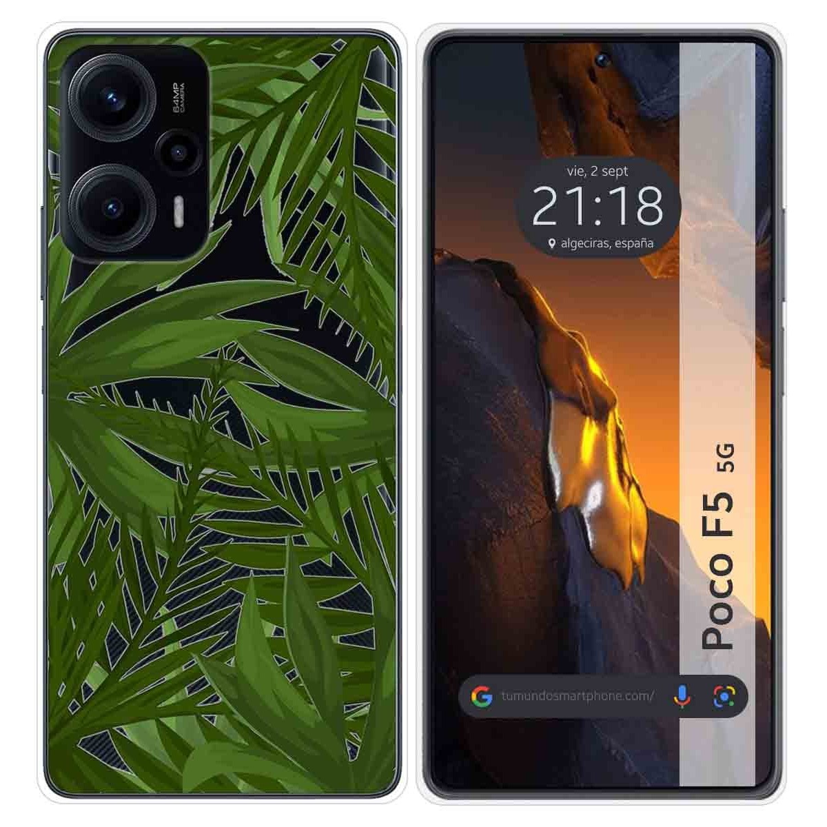 Funda Silicona Transparente para Xiaomi Poco F5 5G diseño Jungla Dibujos