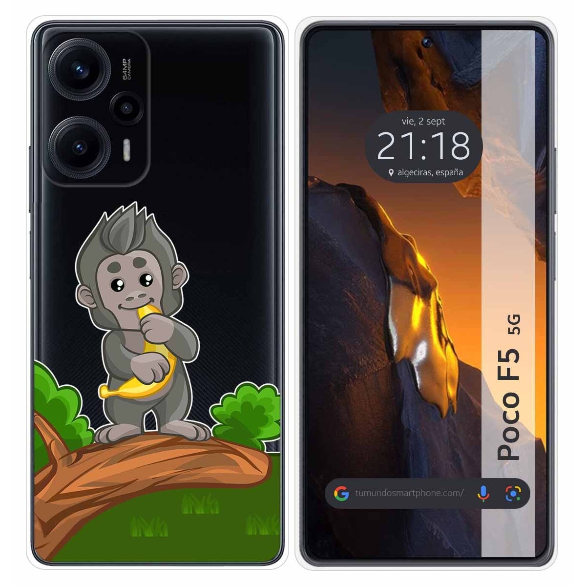 Funda Silicona Transparente para Xiaomi Poco F5 5G diseño Mono Dibujos