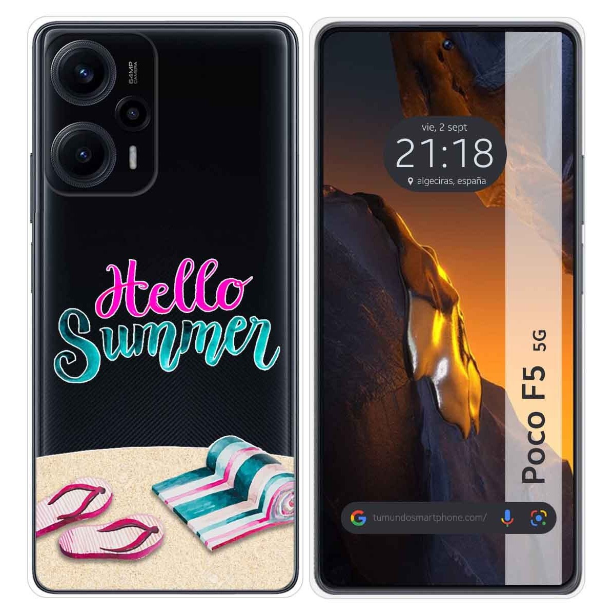 Funda Silicona Transparente para Xiaomi Poco F5 5G diseño Summer Dibujos