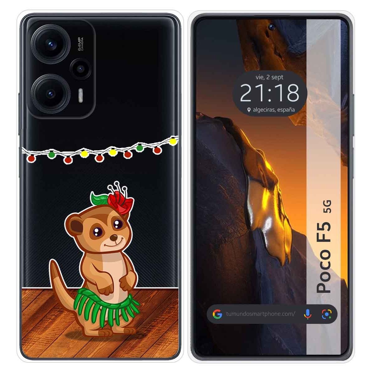Funda Silicona Transparente para Xiaomi Poco F5 5G diseño Suricata Dibujos