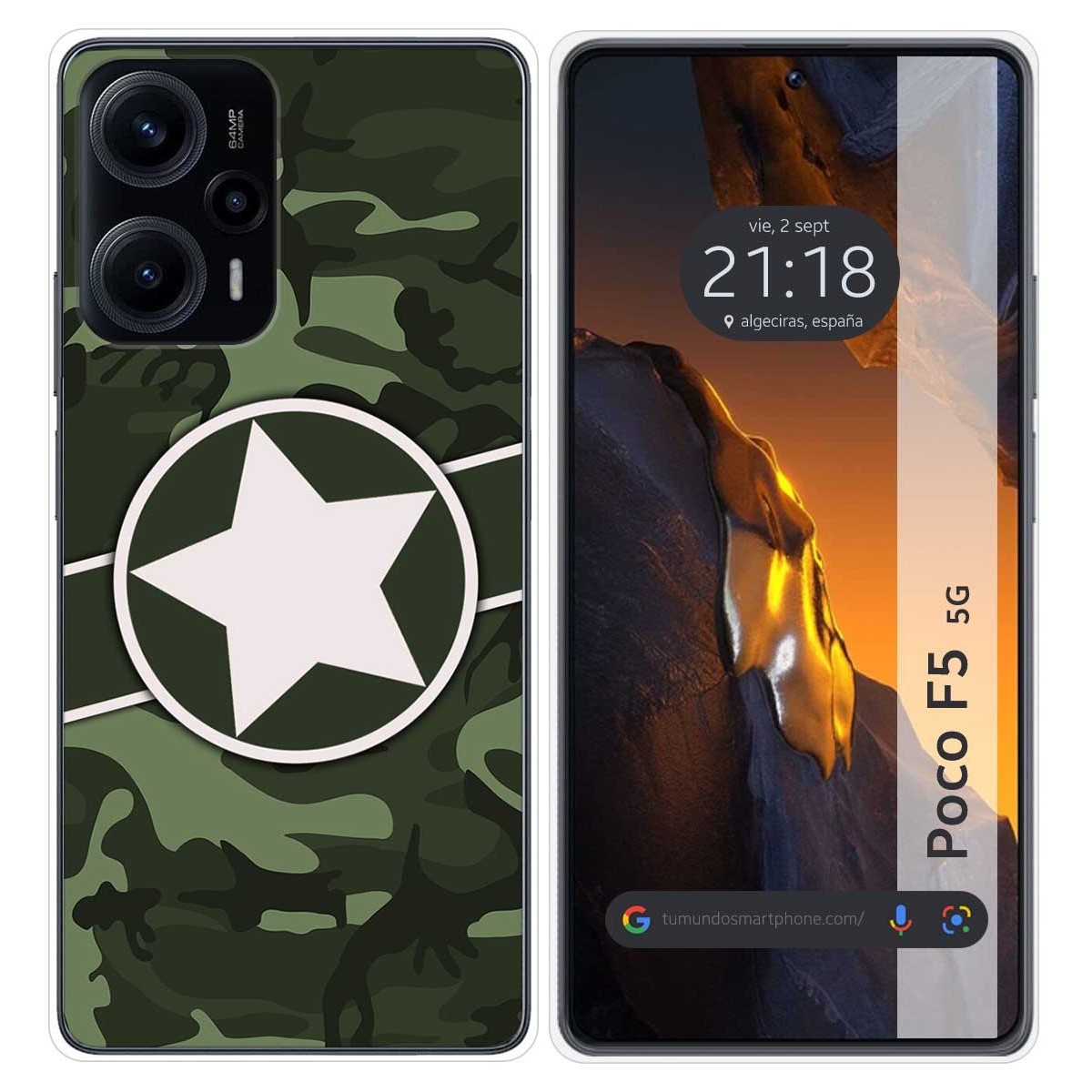 Funda Silicona para Xiaomi Poco F5 5G diseño Camuflaje 01 Dibujos