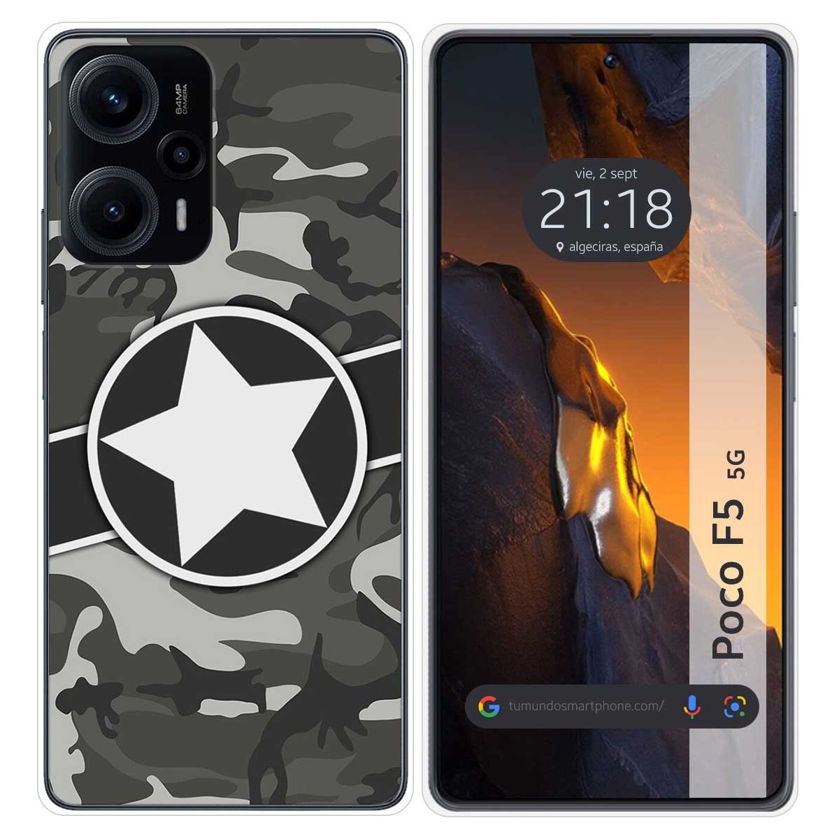Funda Silicona para Xiaomi Poco F5 5G diseño Camuflaje 02 Dibujos
