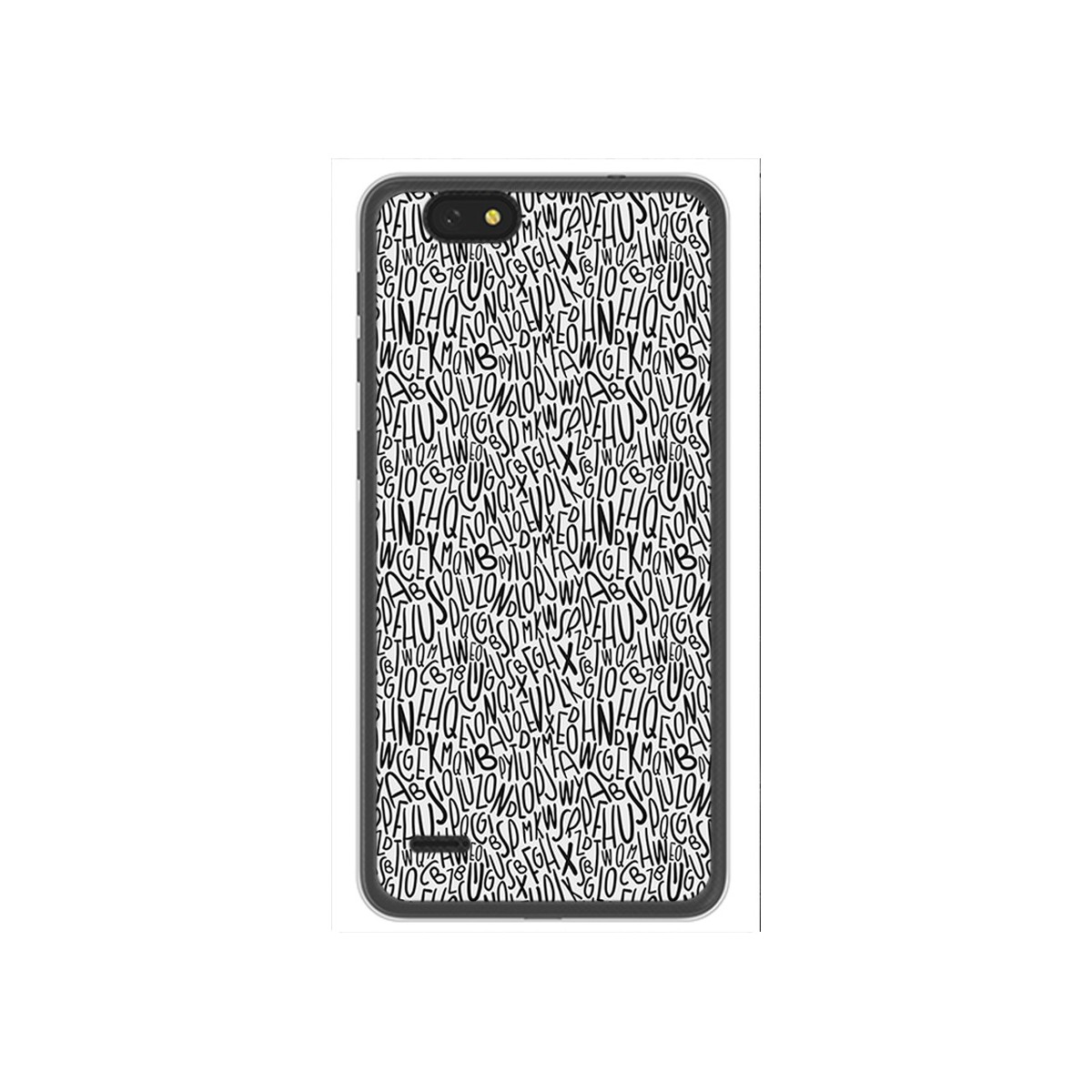 Funda Gel Tpu para Zte Blade A330 Diseño Letras Dibujos