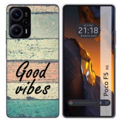 Funda Silicona para Xiaomi Poco F5 5G diseño Madera 01 Dibujos