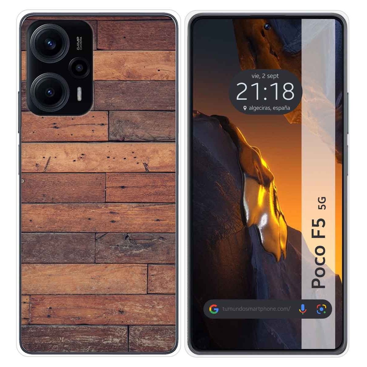Funda Silicona para Xiaomi Poco F5 5G diseño Madera 03 Dibujos