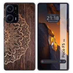 Funda Silicona para Xiaomi Poco F5 5G diseño Madera 06 Dibujos