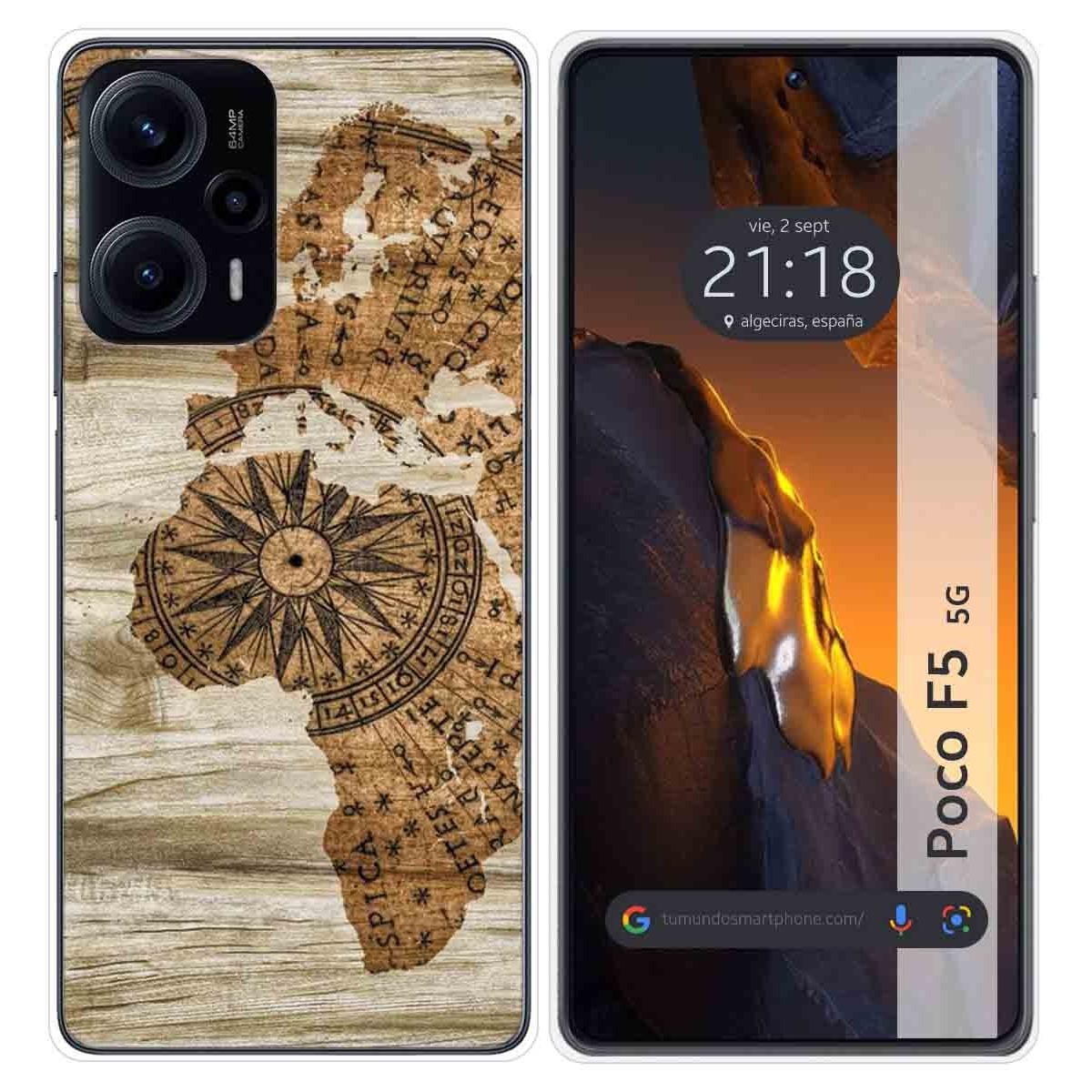 Funda Silicona para Xiaomi Poco F5 5G diseño Madera 07 Dibujos