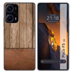 Funda Silicona para Xiaomi Poco F5 5G diseño Madera 09 Dibujos