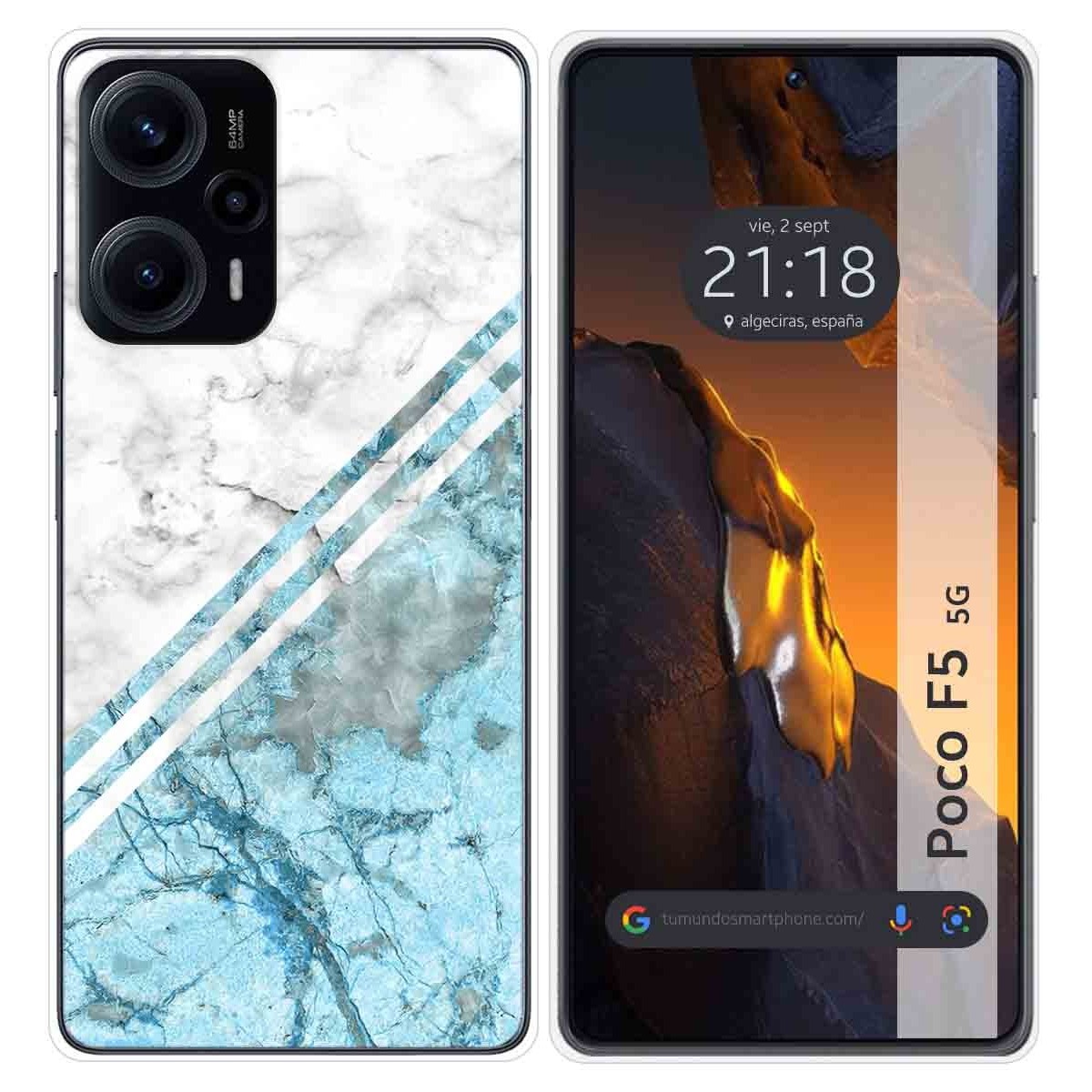 Funda Silicona para Xiaomi Poco F5 5G diseño Mármol 02 Dibujos