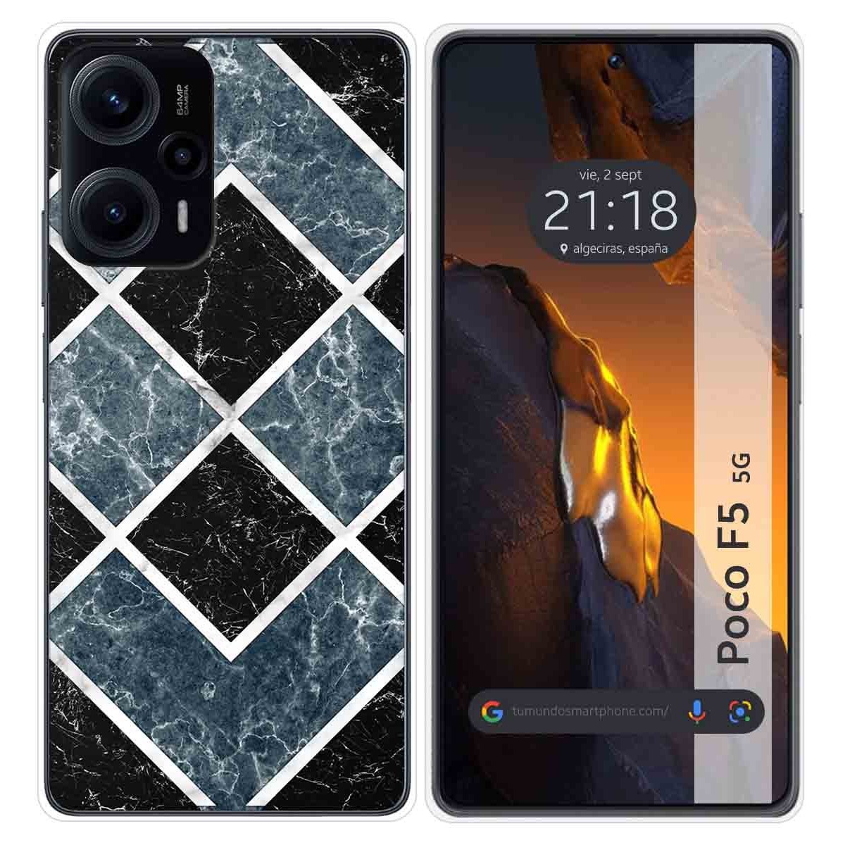 Funda Silicona para Xiaomi Poco F5 5G diseño Mármol 06 Dibujos
