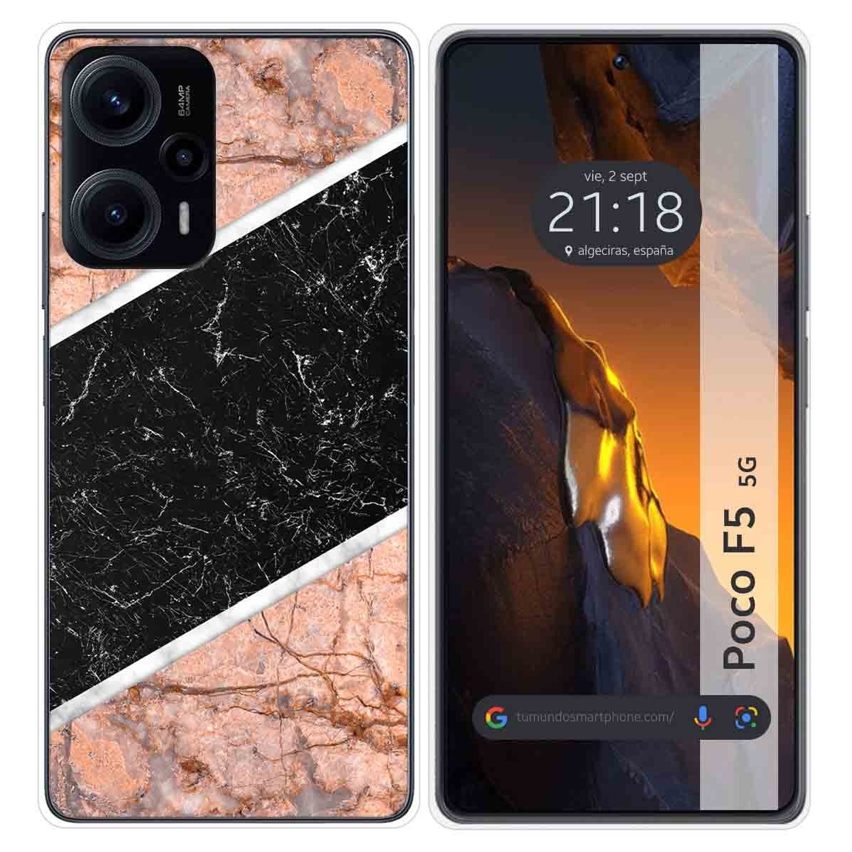 Funda Silicona para Xiaomi Poco F5 5G diseño Mármol 07 Dibujos