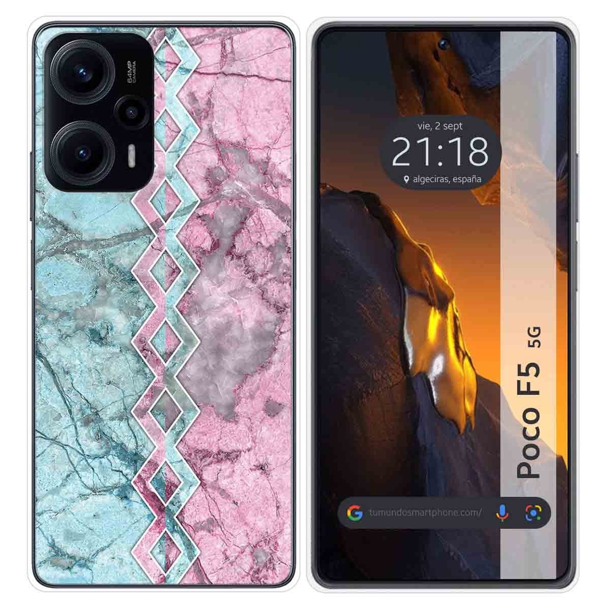 Funda Silicona para Xiaomi Poco F5 5G diseño Mármol 08 Dibujos