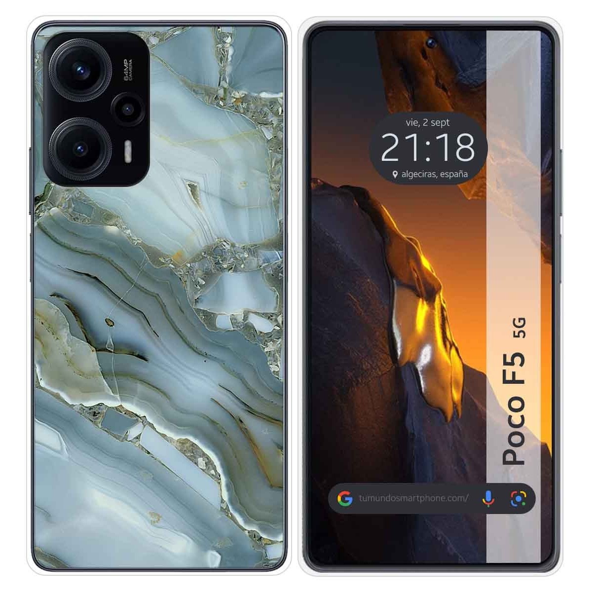 Funda Silicona para Xiaomi Poco F5 5G diseño Mármol 09 Dibujos