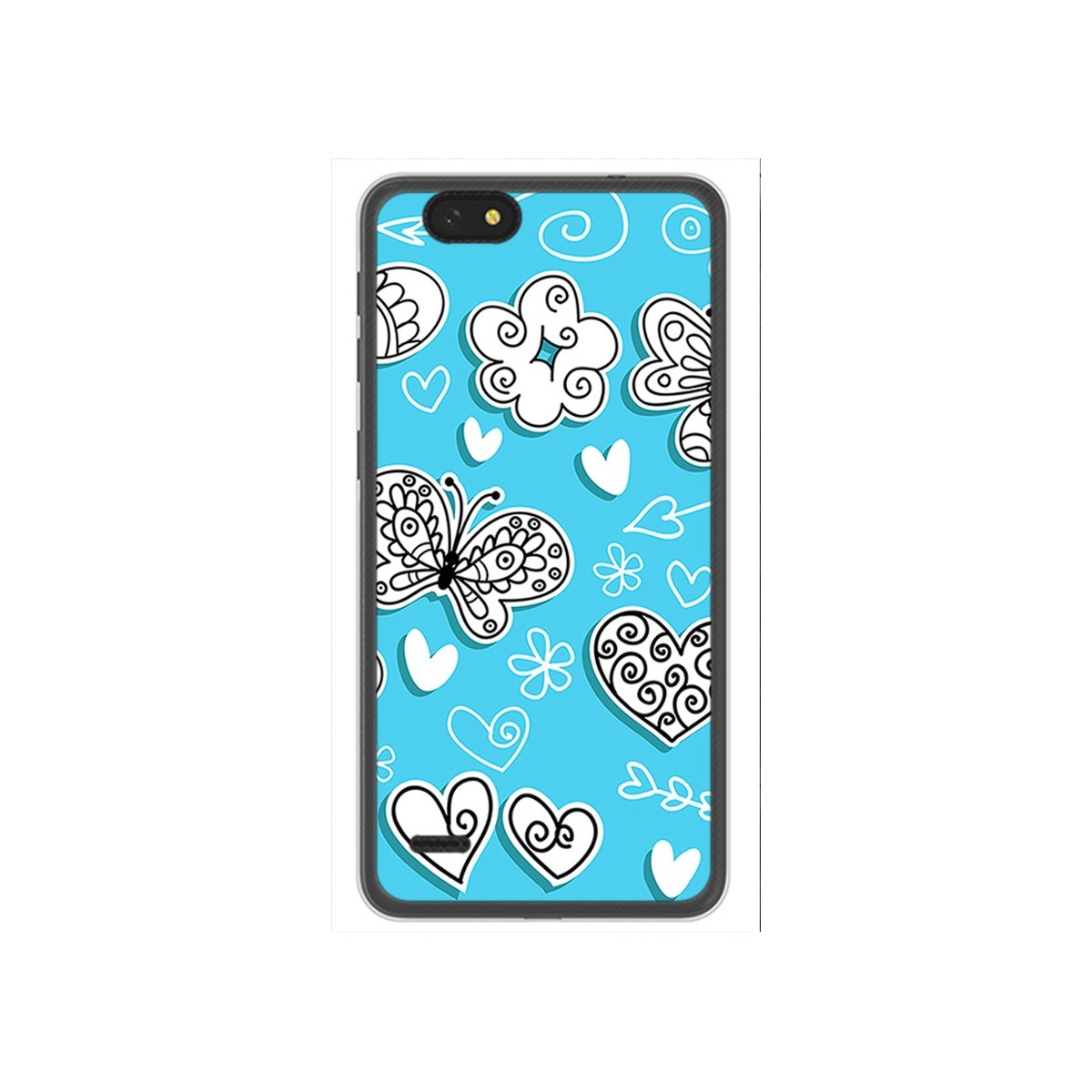 Funda Gel Tpu para Zte Blade A330 Diseño Mariposas Dibujos