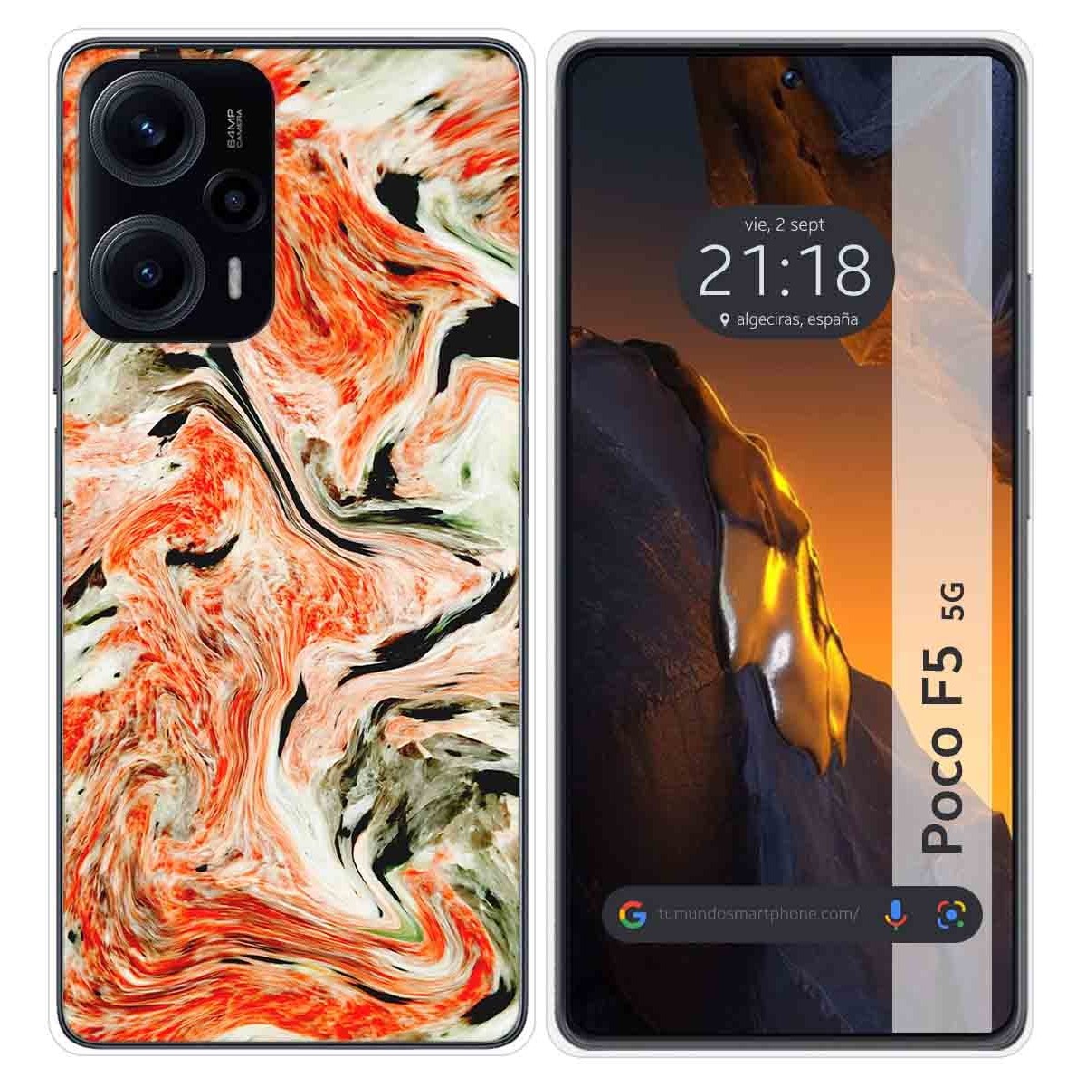 Funda Silicona para Xiaomi Poco F5 5G diseño Mármol 12 Dibujos