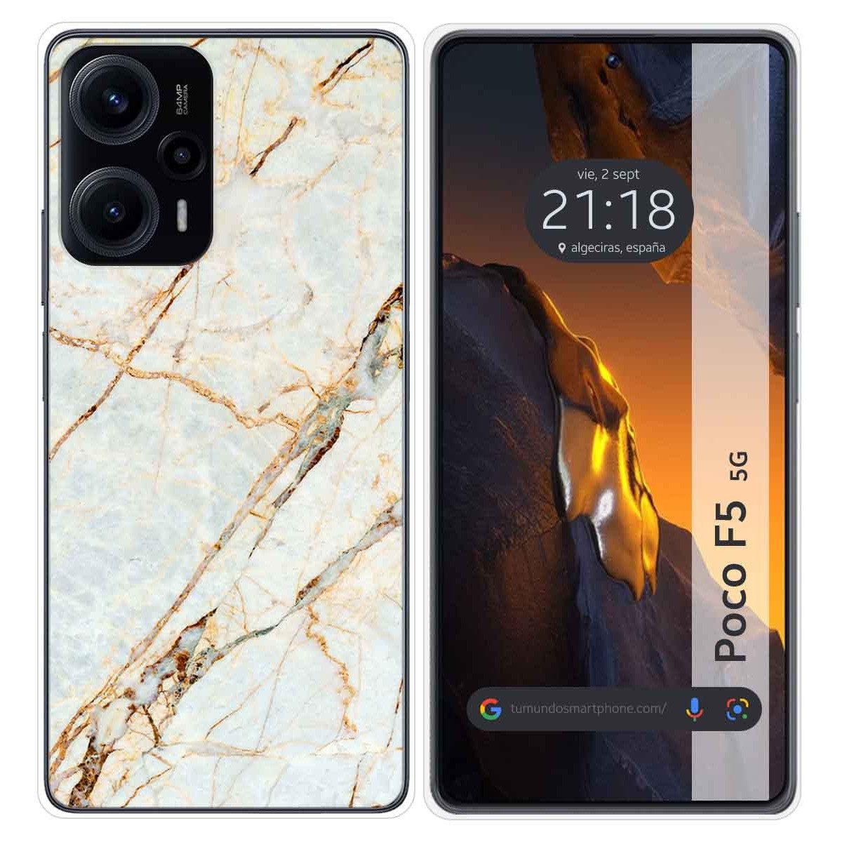 Funda Silicona para Xiaomi Poco F5 5G diseño Mármol 13 Dibujos