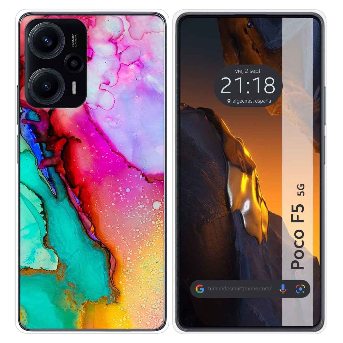 Funda Silicona para Xiaomi Poco F5 5G diseño Mármol 15 Dibujos