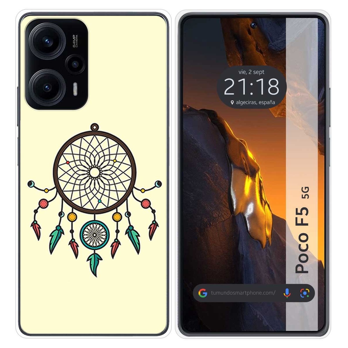 Funda Silicona para Xiaomi Poco F5 5G diseño Atrapasueños Dibujos