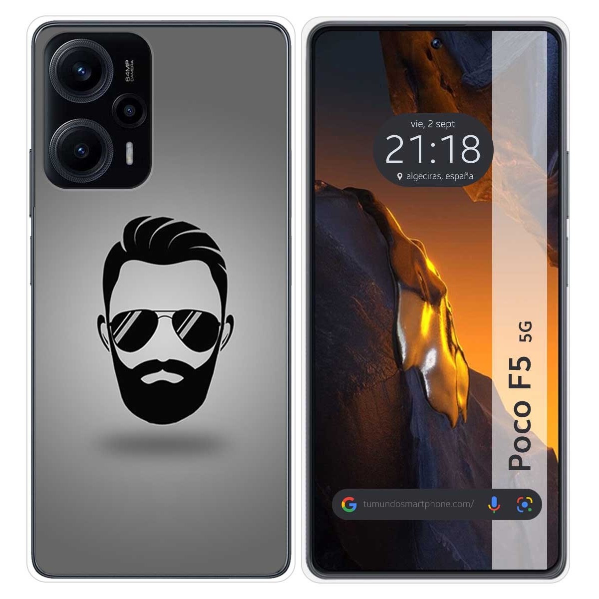 Funda Silicona para Xiaomi Poco F5 5G diseño Barba Dibujos