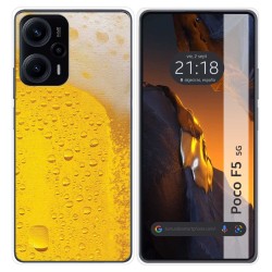 Funda Silicona para Xiaomi Poco F5 5G diseño Cerveza Dibujos