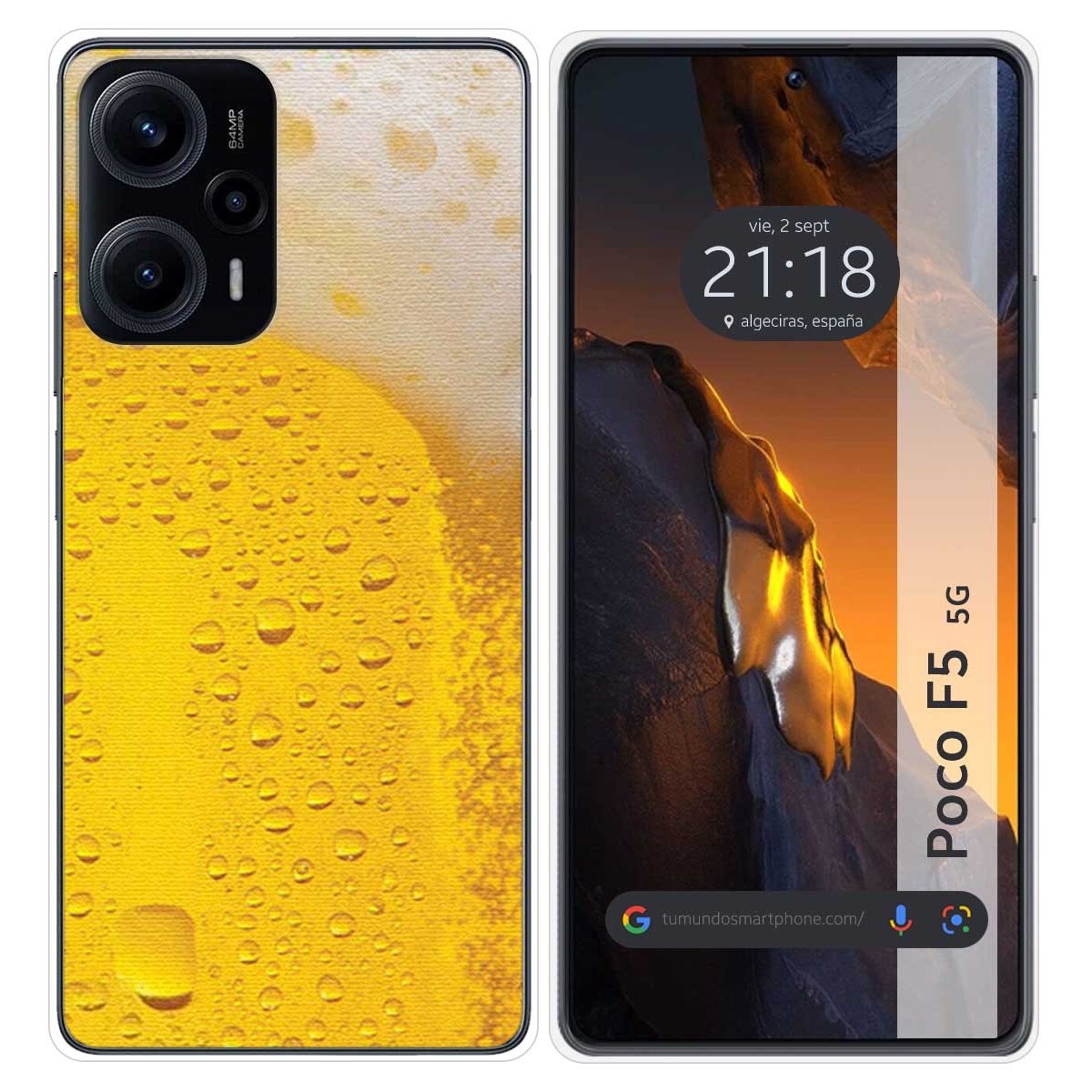 Funda Silicona para Xiaomi Poco F5 5G diseño Cerveza Dibujos