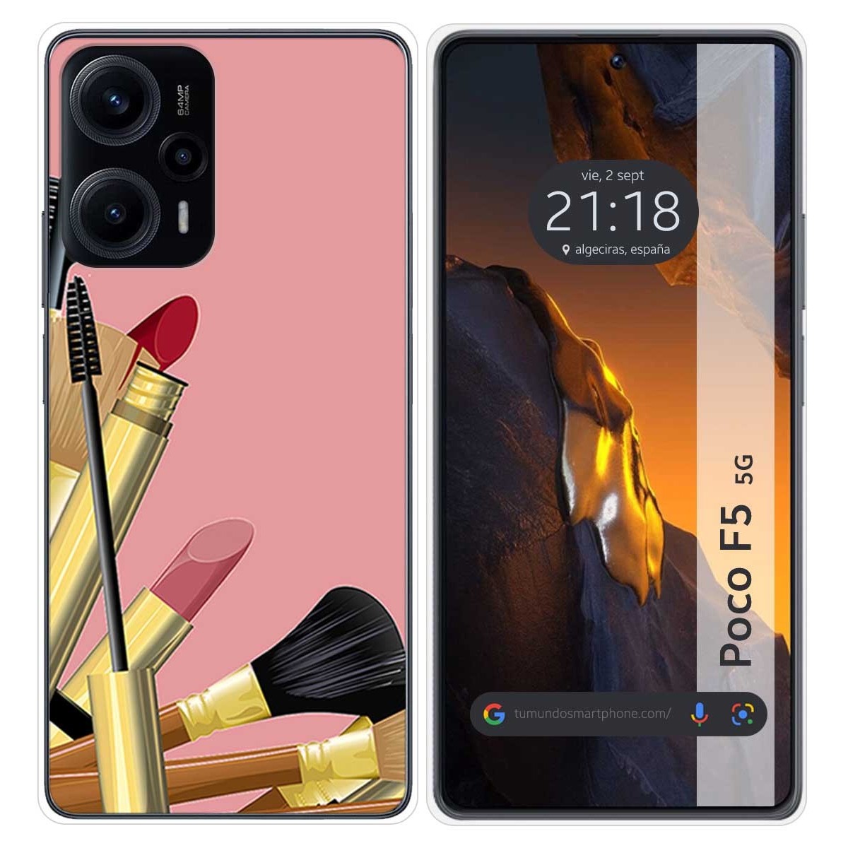 Funda Silicona para Xiaomi Poco F5 5G diseño Brochas Dibujos