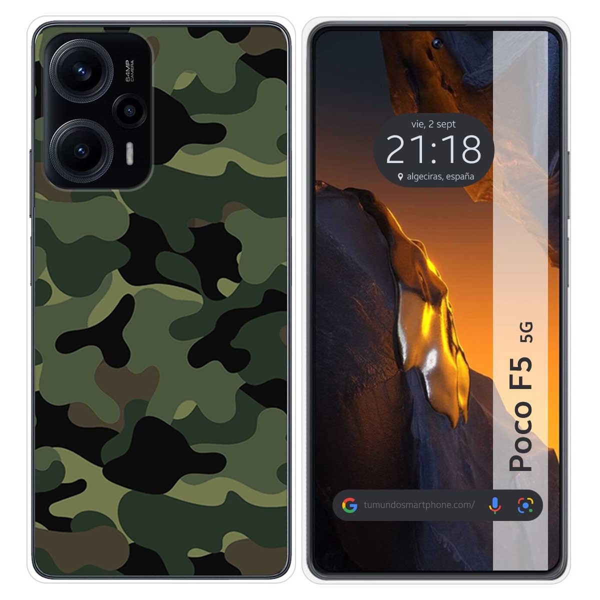 Funda Silicona para Xiaomi Poco F5 5G diseño Camuflaje Dibujos