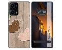 Funda Silicona para Xiaomi Poco F5 5G diseño Corazones Madera Dibujos