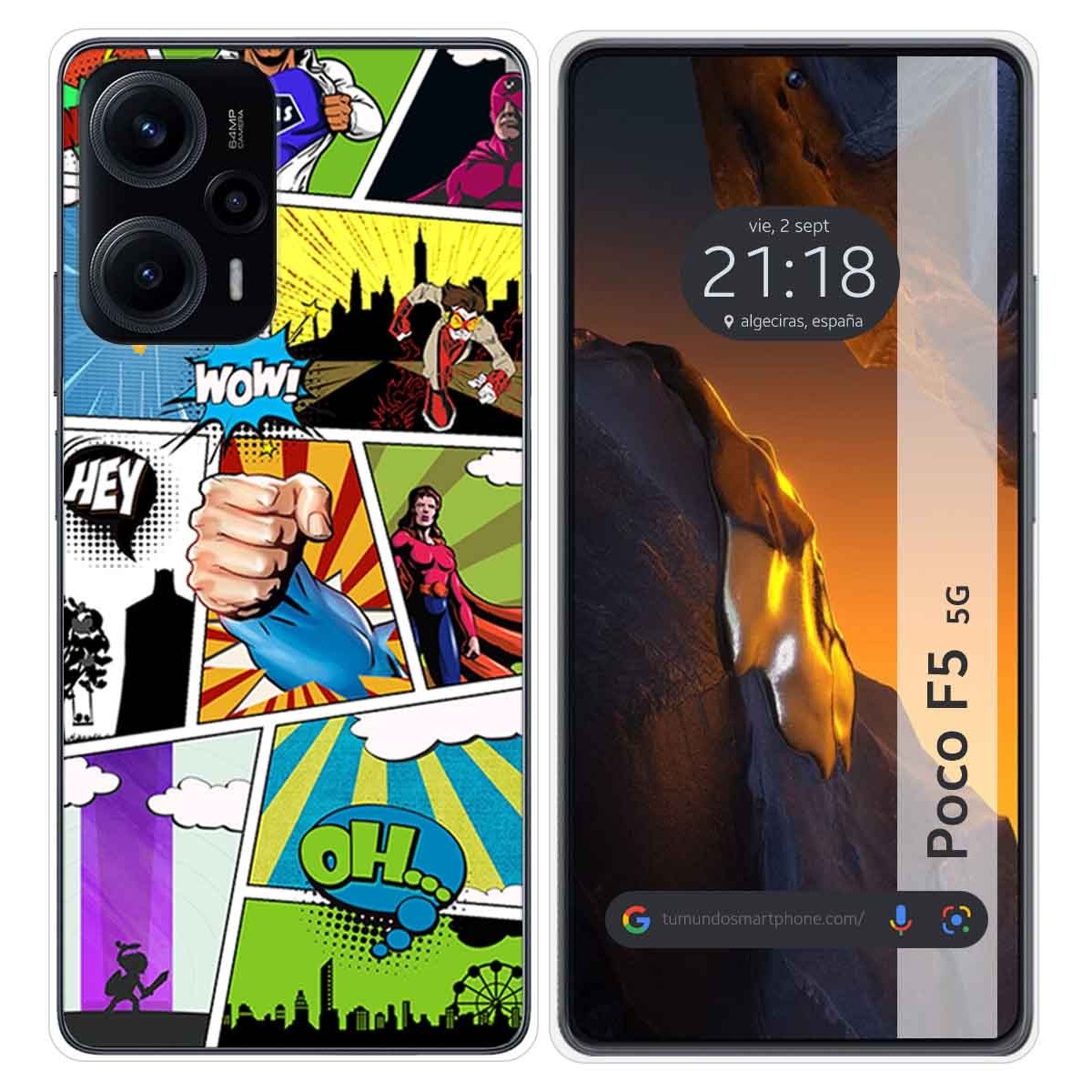Funda Silicona para Xiaomi Poco F5 5G diseño Comic Dibujos