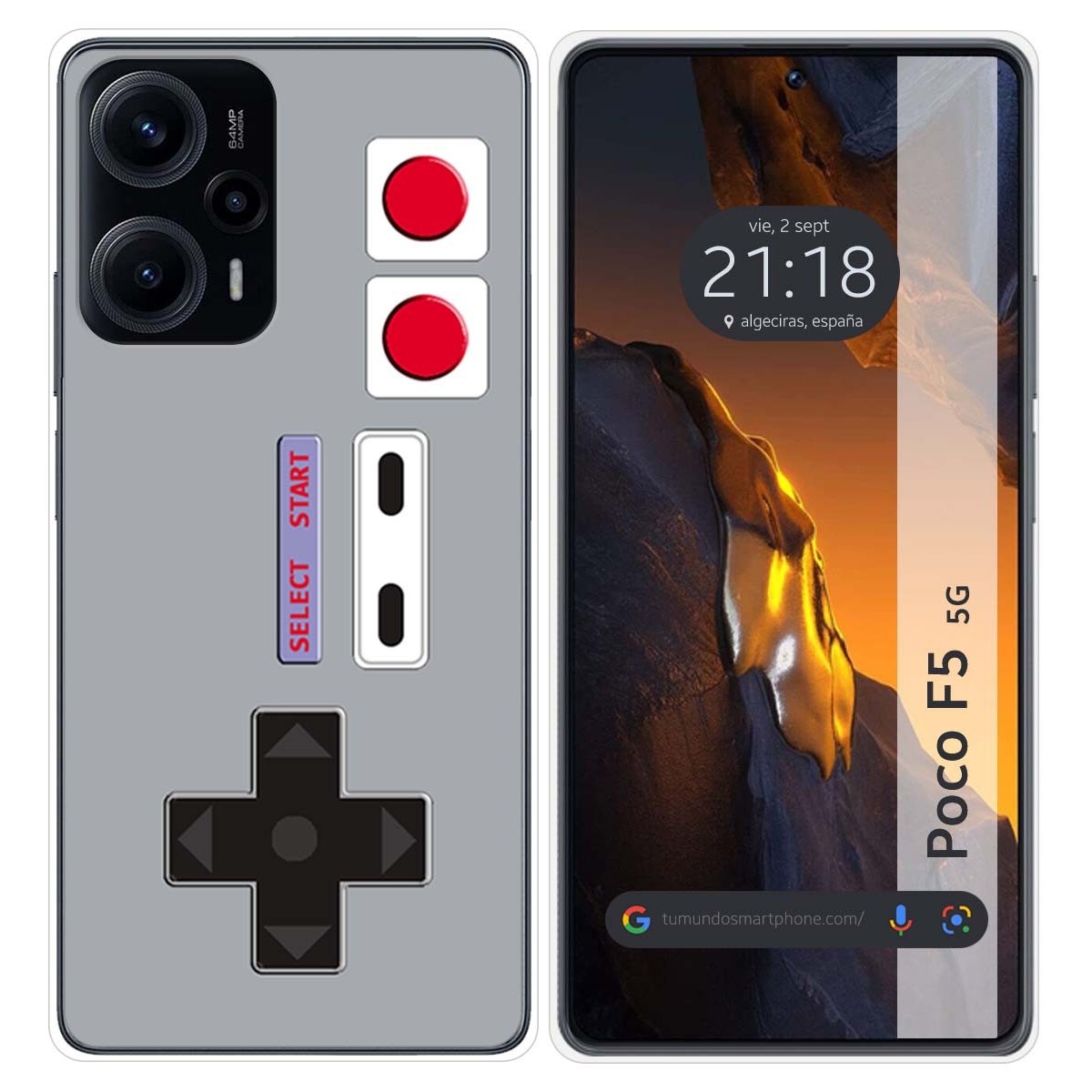 Funda Silicona para Xiaomi Poco F5 5G diseño Consola Dibujos