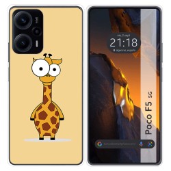 Funda Silicona para Xiaomi Poco F5 5G diseño Jirafa Dibujos