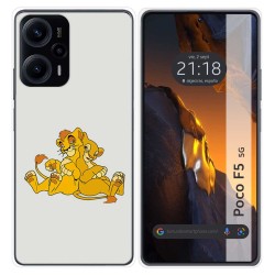 Funda Silicona para Xiaomi Poco F5 5G diseño Leones Dibujos