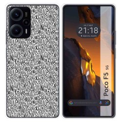 Funda Silicona para Xiaomi Poco F5 5G diseño Letras Dibujos