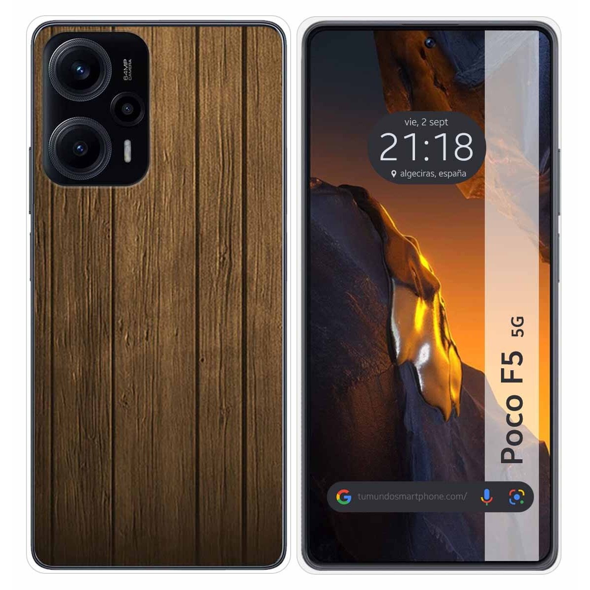 Funda Silicona para Xiaomi Poco F5 5G diseño Madera Dibujos
